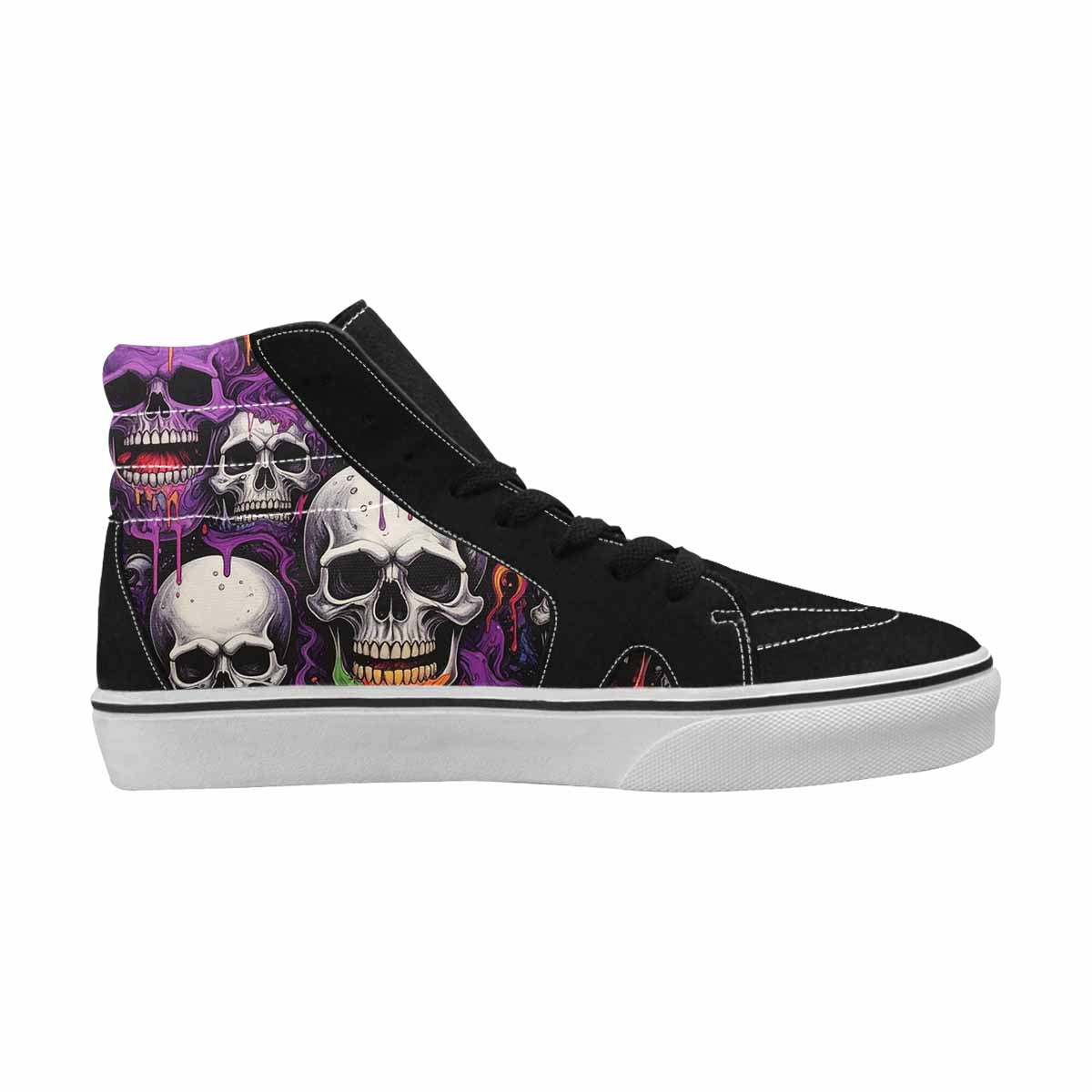 MEN'S Rainbow From Skull S High Top Canvas Aesthetic Shoes