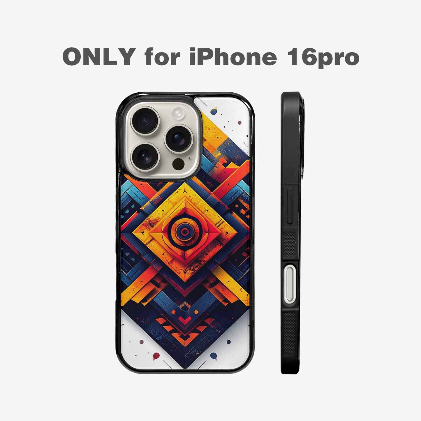 iPhone 16 Pro Case — Urban Tribal Tessellation, Custom Print Case Cover