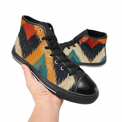 MEN'S Southwestern Geometric Diamond High Top Canvas Y2K Shoes
