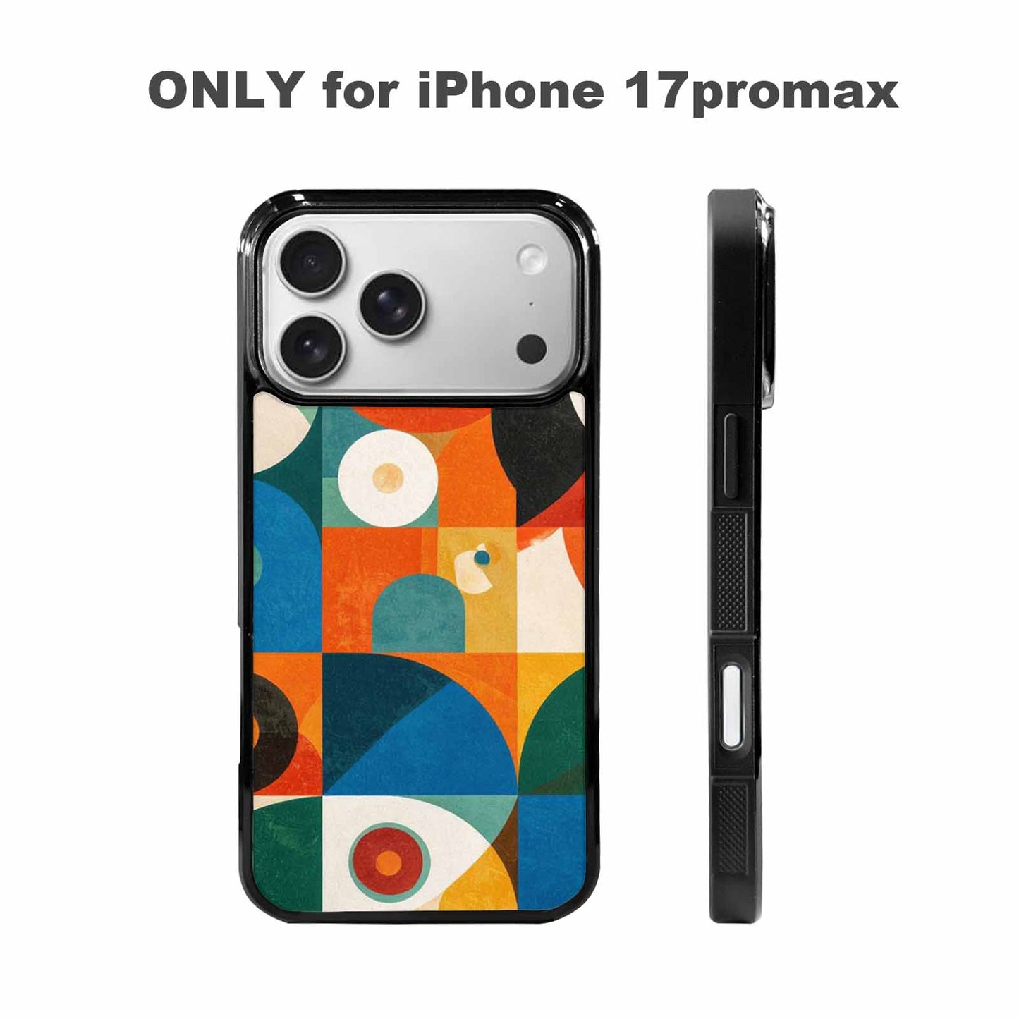 iPhone 17 Pro Max Case — Memphis Art Pattern (1) Retro Vintage, Custom Printed Phone Case