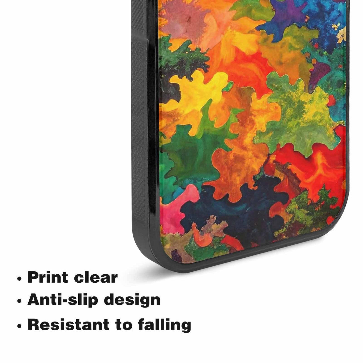 iPhone 15 Plus Case — Camo Patches Full Color Vibrant Camo, Personalized Phone Case