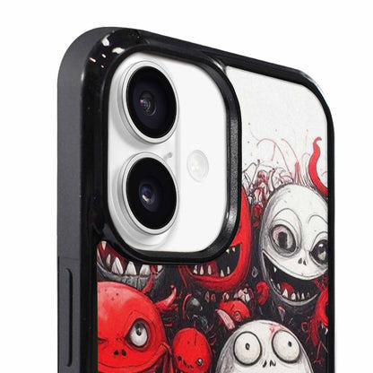 iPhone 17 Case — Black &amp; Red Ink Cartoon Cute, Custom Phone Case