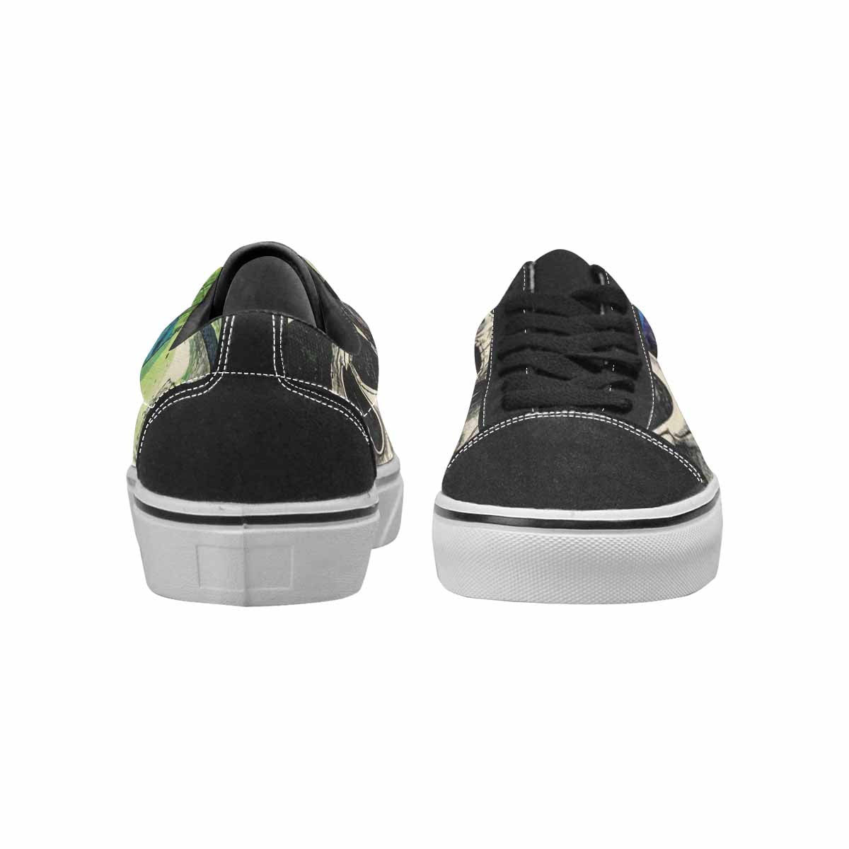 WOMEN'S Rainbow From Skull S Lace-Up Canvas Y2K Custom Shoes