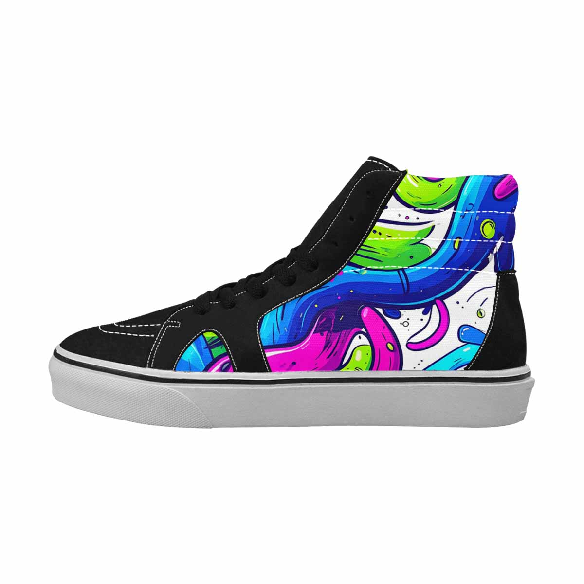 MEN'S Acid Wash Cartoon High Top Canvas Cottagecore Custom Sneakers