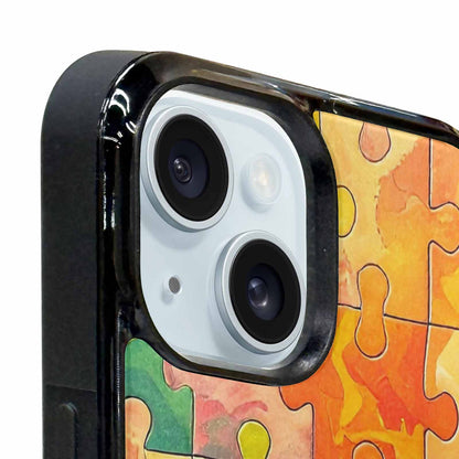 iPhone 15 Case — Autism Puzzle Pieces Puzzle Piece Pattern, Custom Designed Case Cover