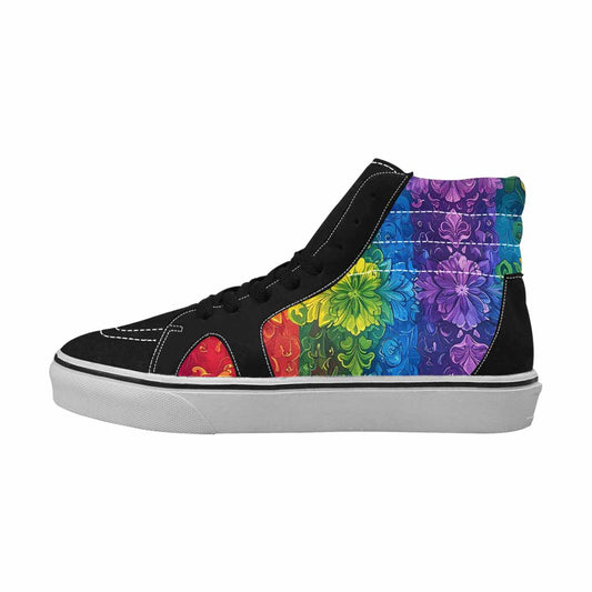 MEN'S Rainbow Pride Flag High Top Canvas Surreal Custom Shoes