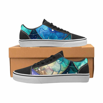 MEN'S Mermaid Scale Canvas Lace-Up Vibrant Chaos Sneakers