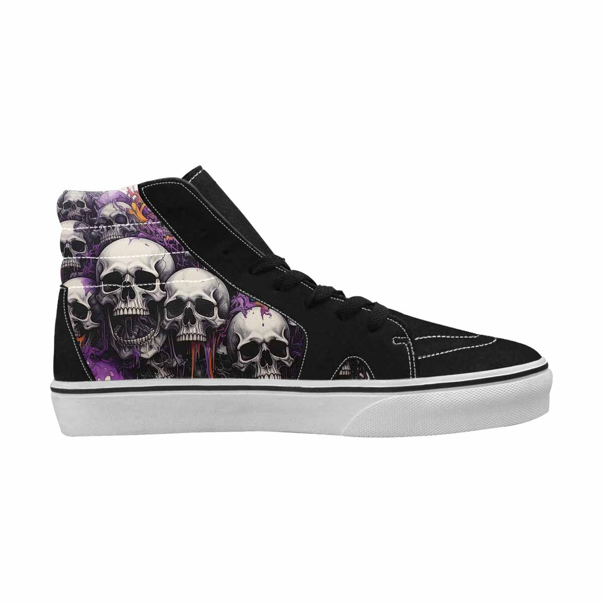 MEN'S Rainbow From Skull S High Top Canvas Surreal Custom Shoes