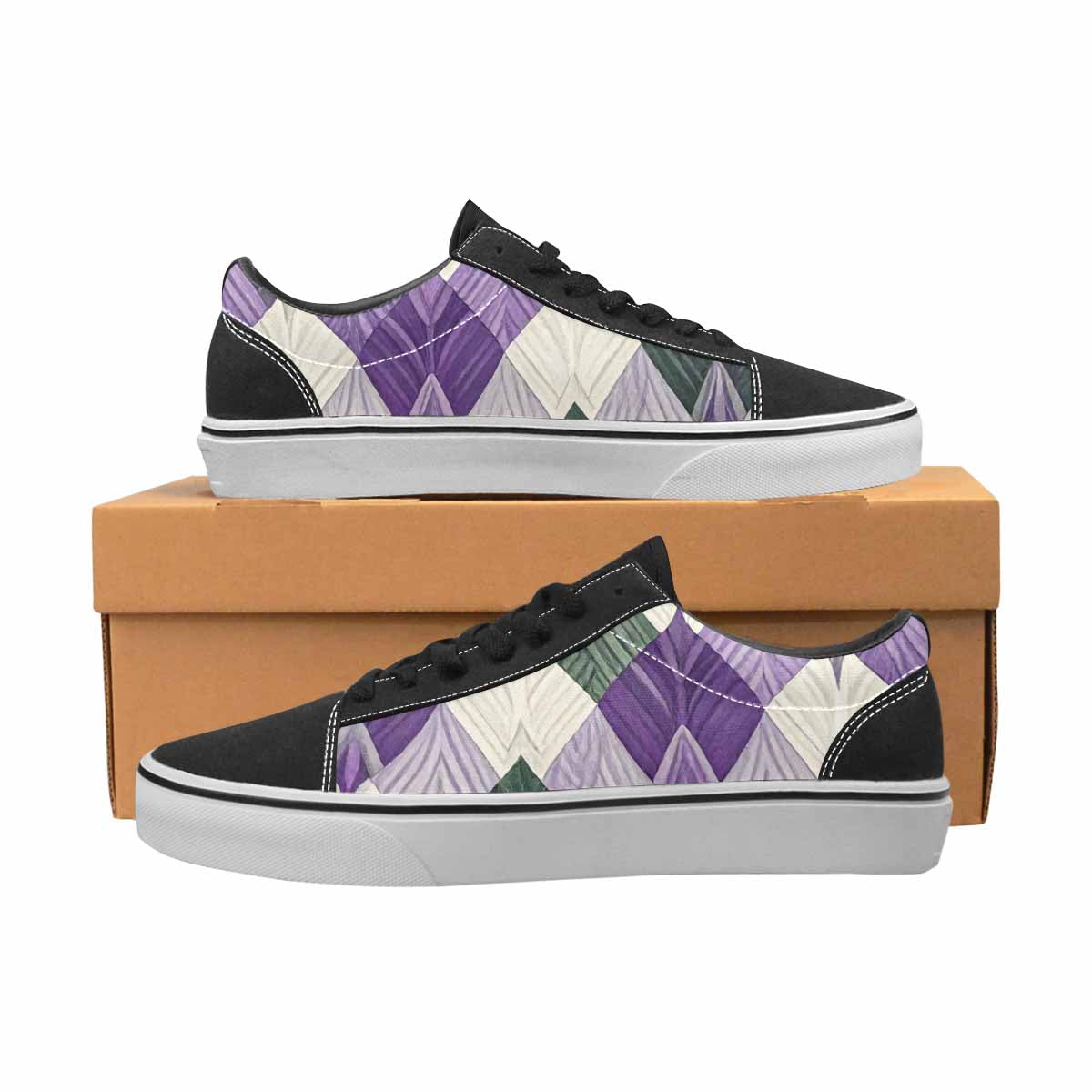 WOMEN'S Genderqueer Flag Color Canvas Lace-Up Neon Fantasy Shoes