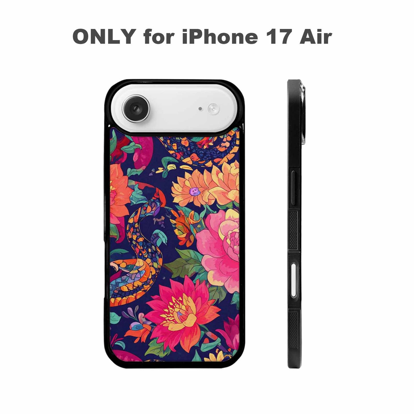 iPhone 17 Air Case — Snakes Print Floral Seamless Pattern Floral, Custom Made Phone Cover