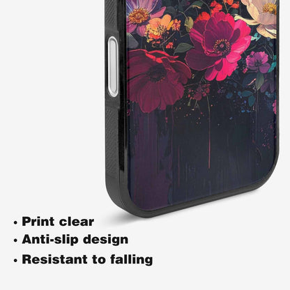 iPhone 16 Case — Shadowy Glitch Floral Pattern Hundreds Of, Custom Print Case Cover