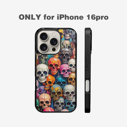 iPhone 16 Pro Case — Skulls Marbleskulls Pattern Ctw, Personalized Phone Case