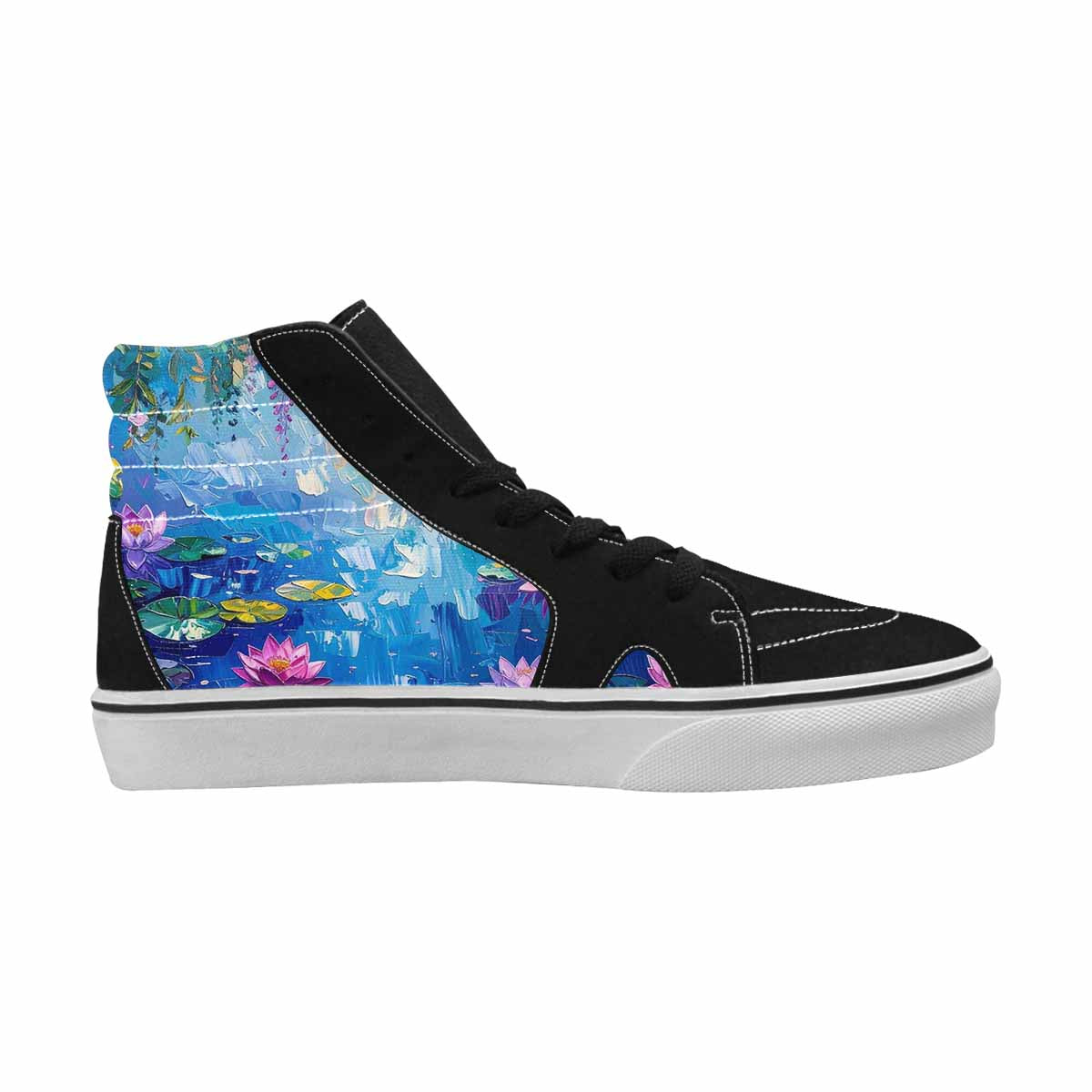 MEN'S Full Color Vibrant Monet High Top Canvas Neon Fantasy Shoes