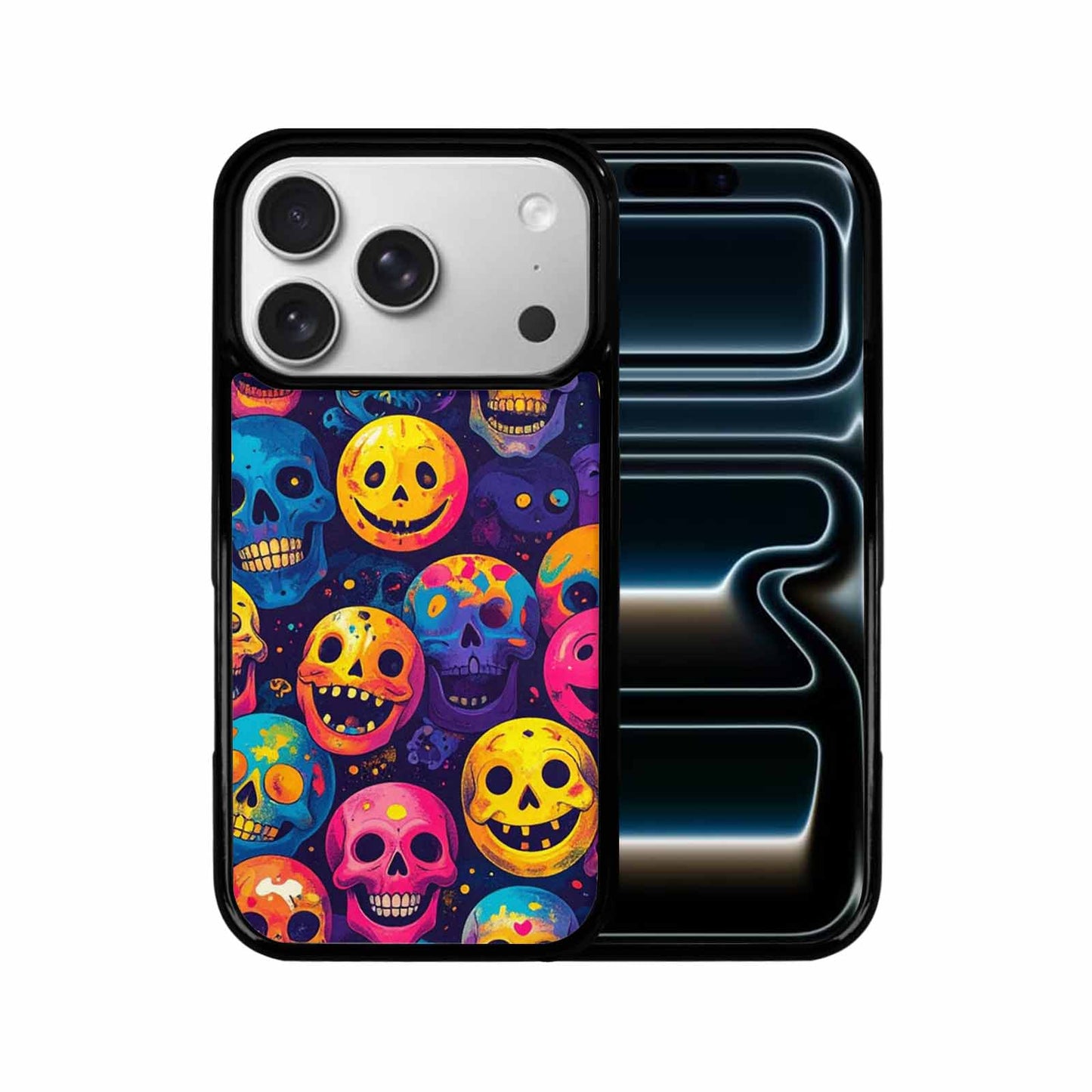 iPhone 17 Pro Case — Small Skeleton People Face Acid Original, Customized Protective Case
