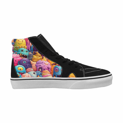 MEN'S Melting Ice Cream Monster High Top Canvas Dreamlike Custom Shoes