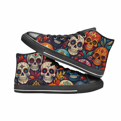 MEN'S Skull High Top Canvas Dark Academia Shoes