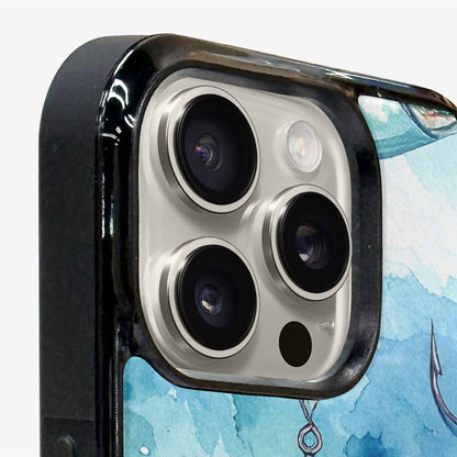 iPhone 16 Pro Case — Fishing Lure And Hook Pattern Seamless, Original Design Phone Case