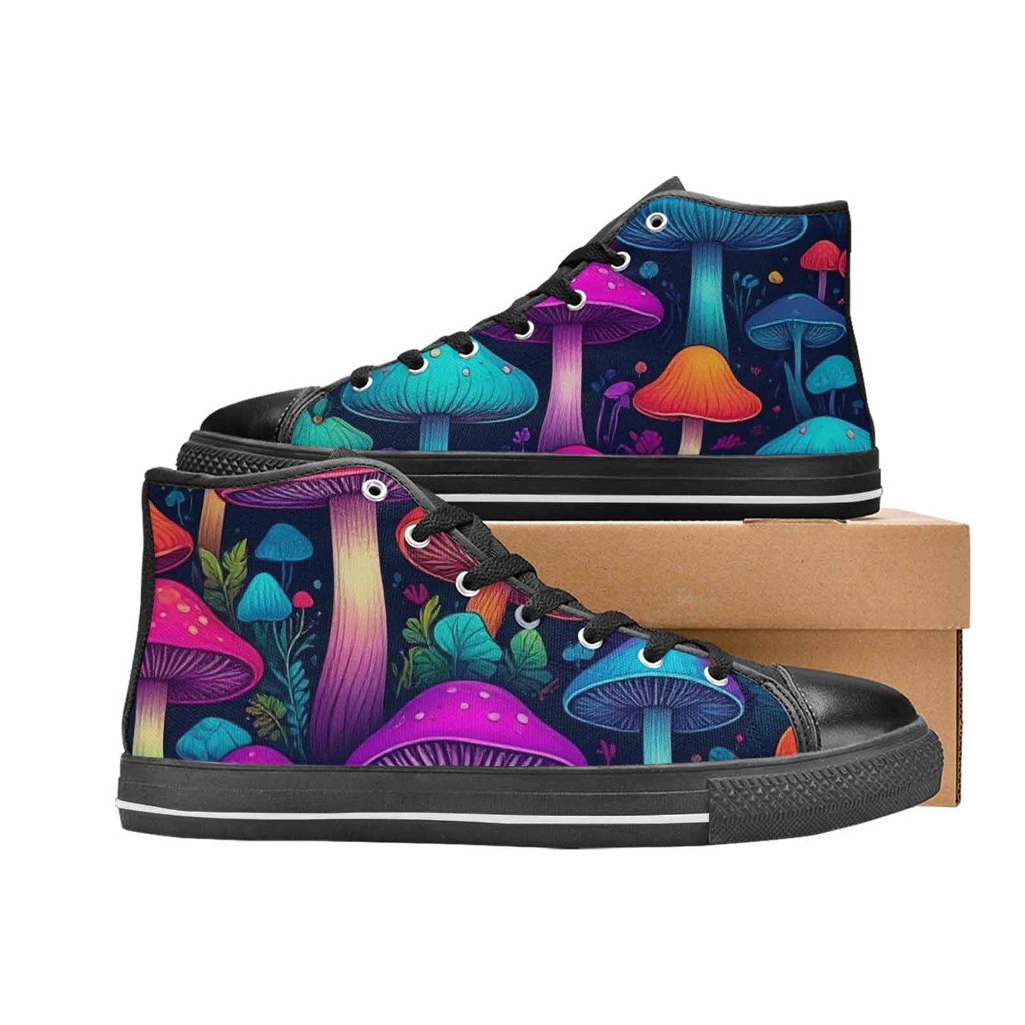 WOMEN'S Psychedelic Mushroom High Top Canvas Aesthetic Shoes
