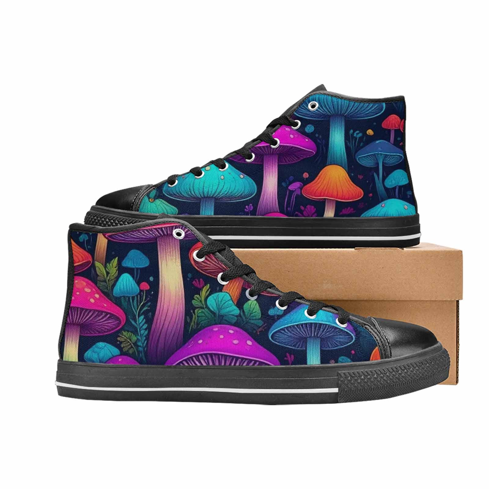WOMEN'S Psychedelic Mushroom High Top Canvas Aesthetic Shoes