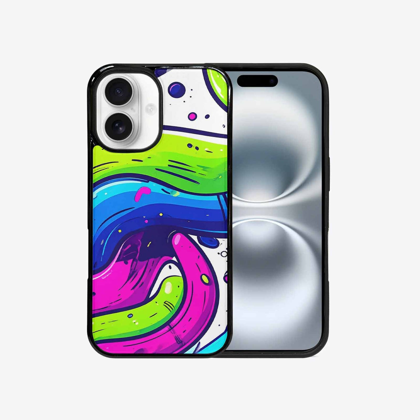 iPhone 16 Case — Acid Wash Cartoon, Custom Made Phone Cover