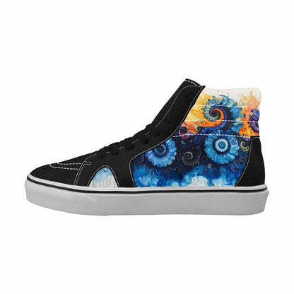 MEN'S Tie High Top Canvas Cottagecore Custom Sneakers