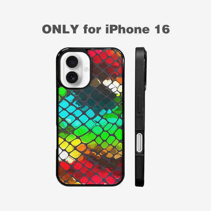 iPhone 16 Case — Snake Print Dark Seamless Pattern Vibrant, Personalized Phone Case
