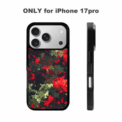 iPhone 17 Pro Case — Small Military Camouflage Blotch Pattern Camo, Original Design Phone Case