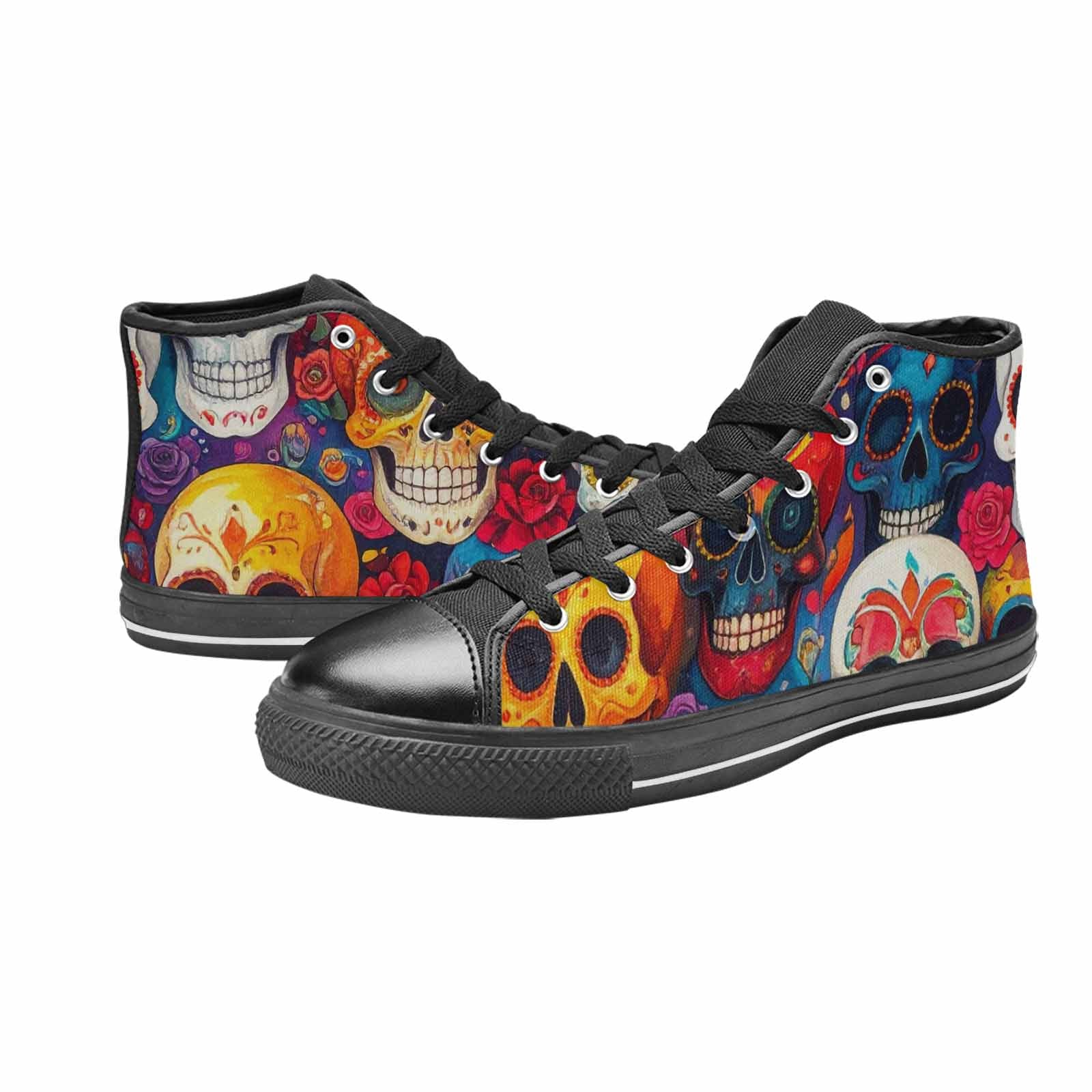 MEN'S Skull High Top Canvas Y2K Shoes