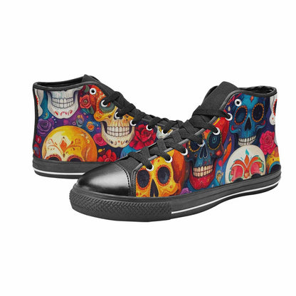 MEN'S Skull High Top Canvas Y2K Shoes