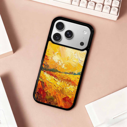 iPhone 17 Pro Case — Impressionist Sunflower Brushstroke Pattern Hundreds Floral, Unique Phone Case Design