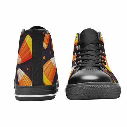 MEN'S Halloween Candy Corn High Top Canvas Dreamcore Shoes