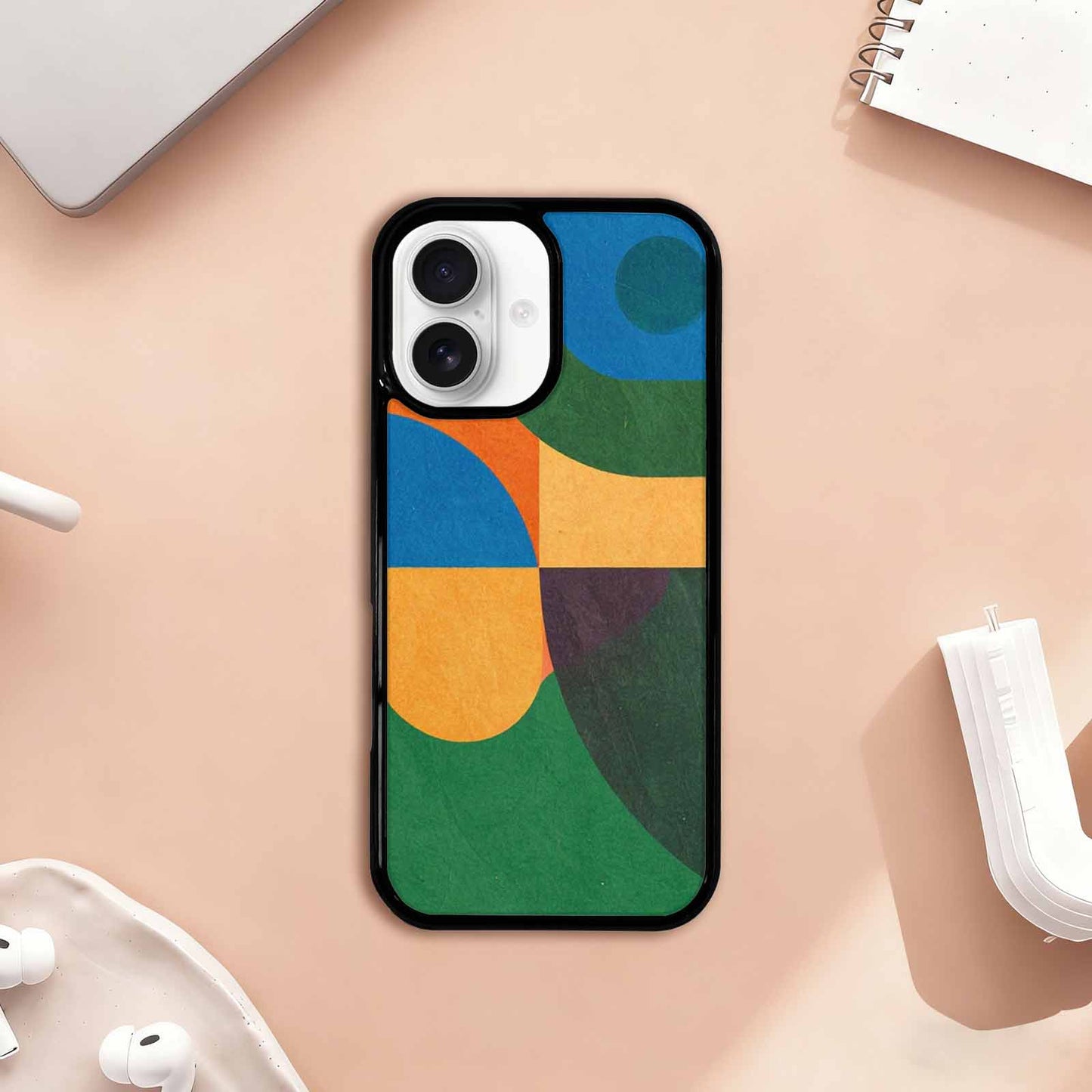 iPhone 17 Case — Memphis Art Pattern Retro Vintage, Custom Print Case Cover