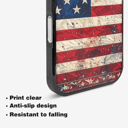 iPhone 16 Case — American Flag Stars And Stripes Motif, Personalized Phone Case
