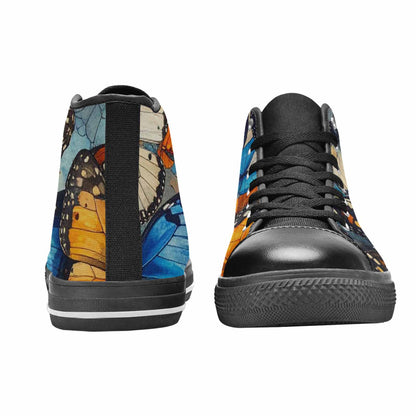 MEN'S Butterfly Wing High Top Canvas Cottagecore Custom Sneakers