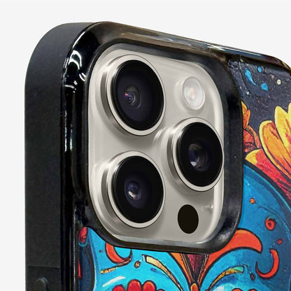 iPhone 16 Pro Case — Graffiti Skull Art Seamless Pattern Vibrant, Custom Designed Case Cover