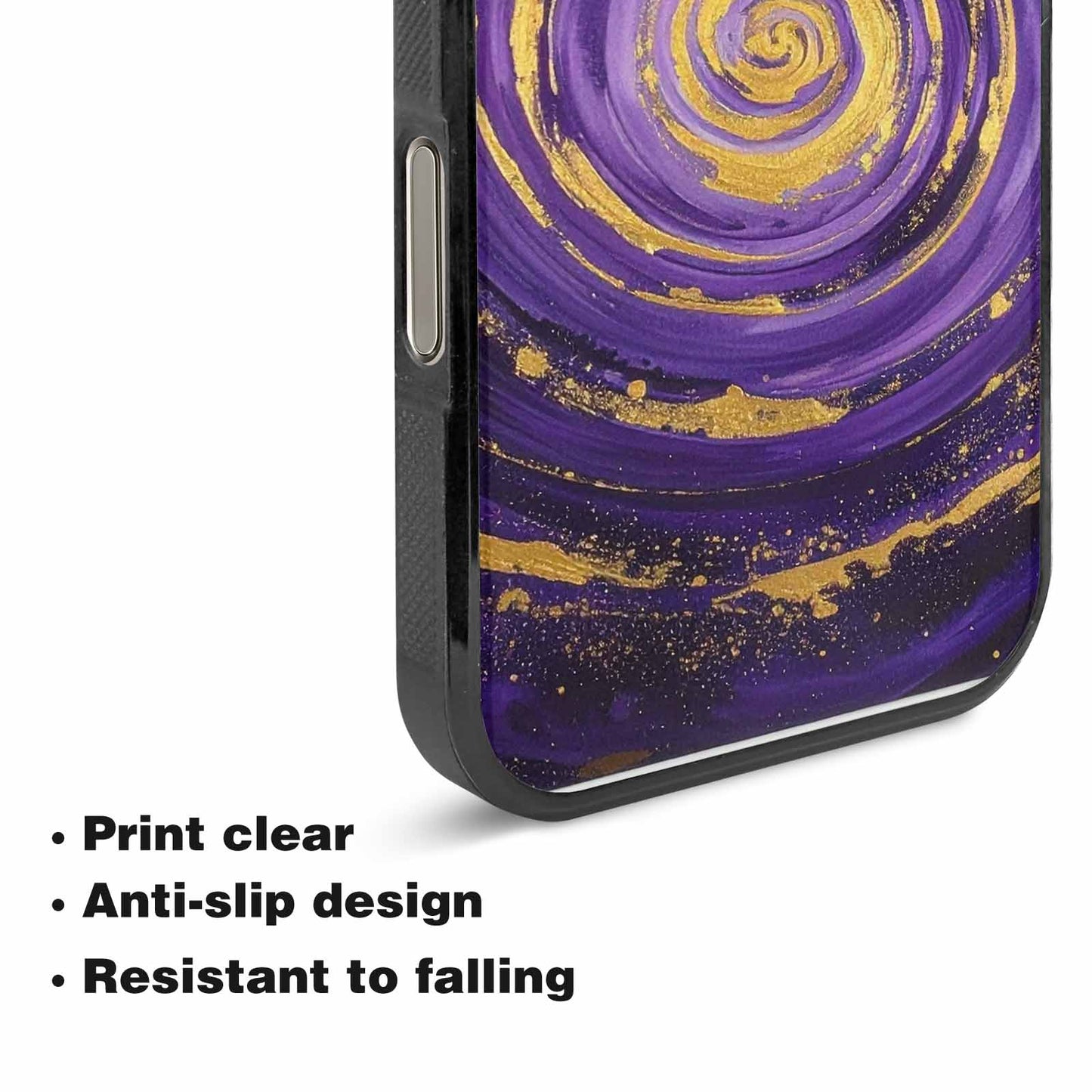 iPhone 16 Pro Case — Swirling Brushstroke Starry Night Texture Blended, Custom Print Case Cover
