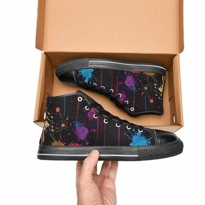 MEN'S Paint Splatter High Top Canvas Vivid Shoes