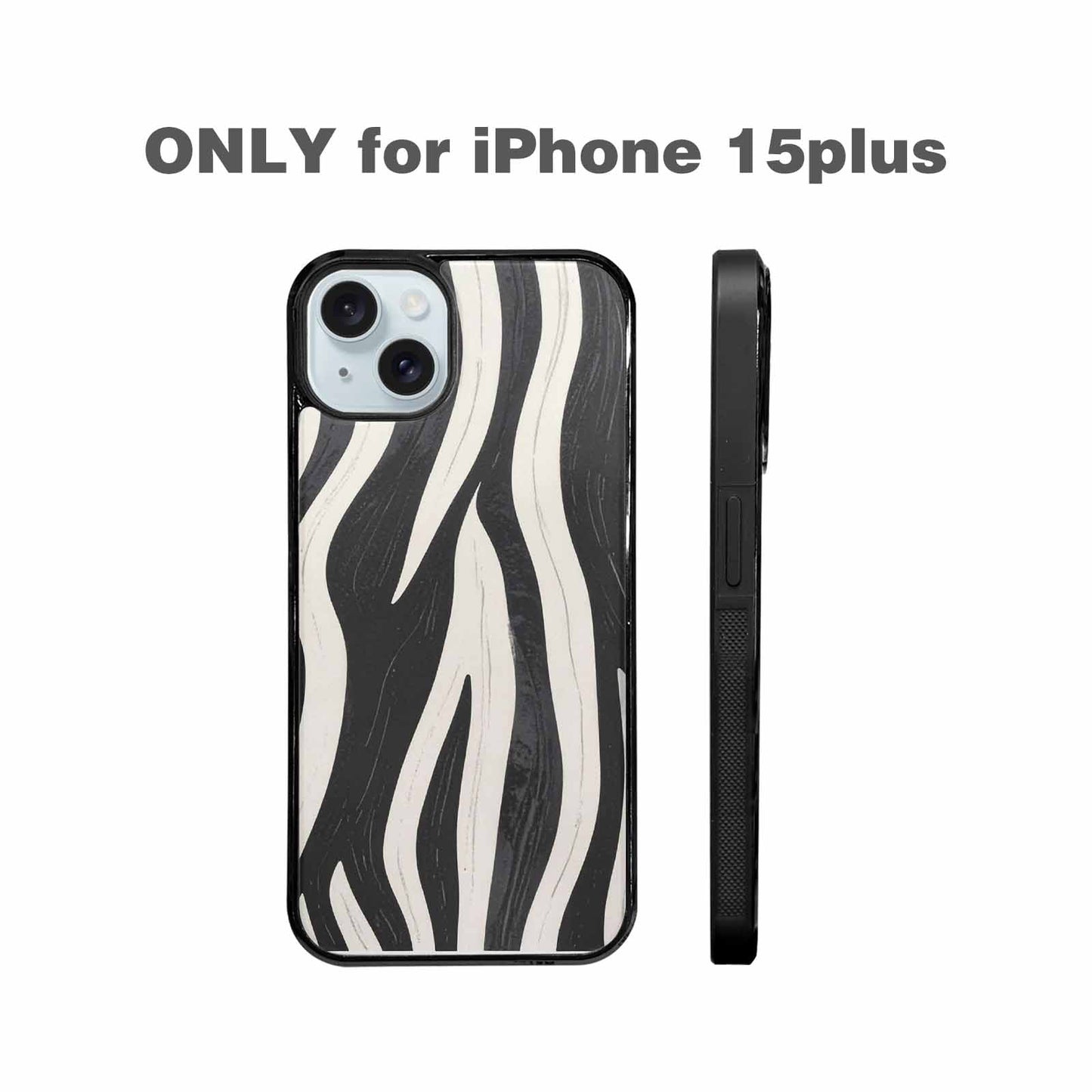 iPhone 15 Plus Case — Modern Zebra Stripe, Unique Phone Case Design