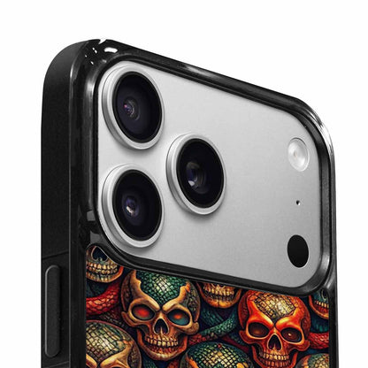 iPhone 17 Pro Case — Snake Skulls Print Gothic Skulls, Original Design Phone Case