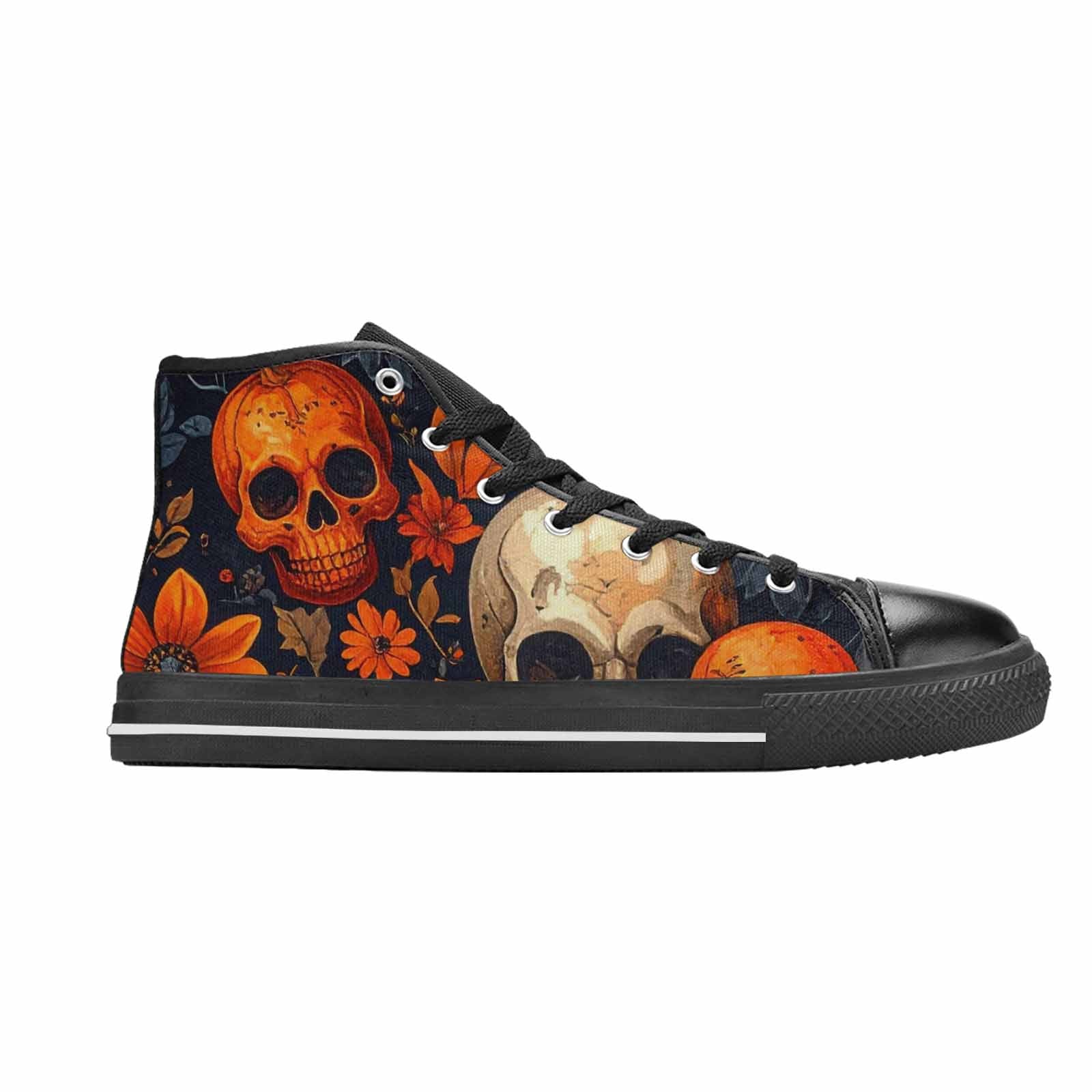 WOMEN'S Skulls - Halloween High Top Canvas Dark Academia Sneakers