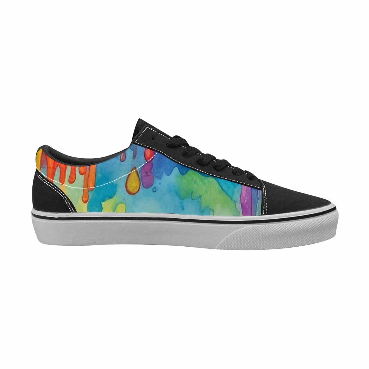 WOMEN'S Aliens  Tie Dye Lace-Up Canvas Kaleidoscope Sneakers