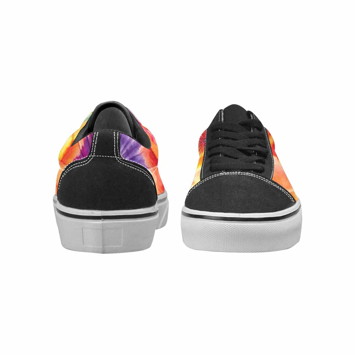 WOMEN'S Tie Dye Swirl Canvas Lace-Up Vivid Custom Sneakers