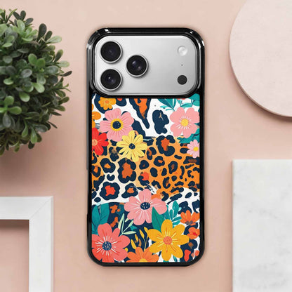 iPhone 17 Pro Max Case — Leopard Print Floral Seamless Animal Print, Unique Phone Case Design