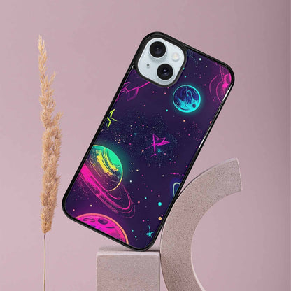 iPhone 15 Plus Case — Space Galaxy Astronaut Pattern Planets Stars, Customized Protective Case