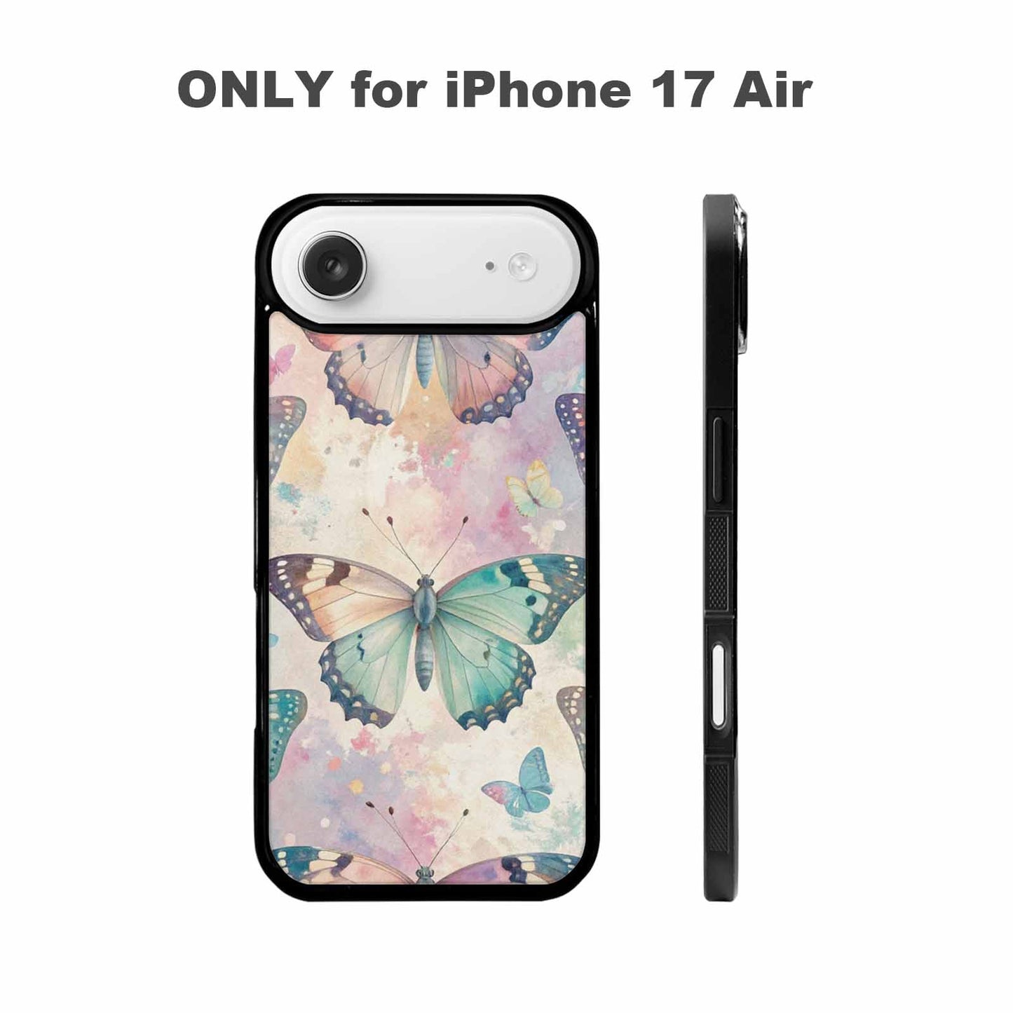 iPhone 17 Air Case — Pastel Animal Print Butterfly Animal Print, Custom Art Phone Cover