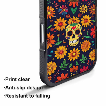 iPhone 17 Pro Case — Sunflowers And Skulls Gothic Skulls, Custom Designed Case Cover