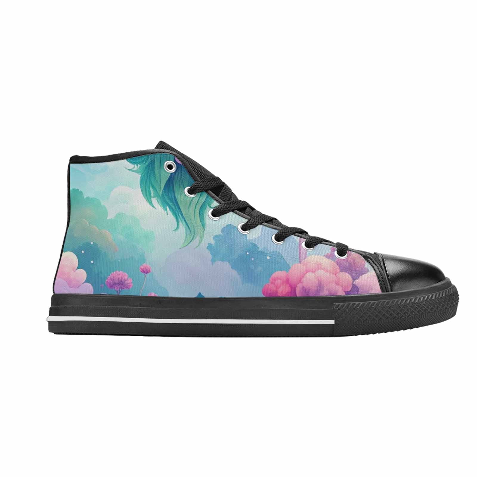 WOMEN'S Surrealist Dreamscape High Top Canvas Surreal Sneakers