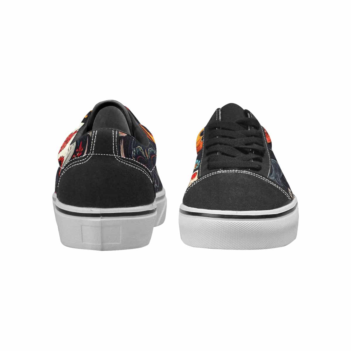 MEN'S Skull Canvas Lace-Up Wallpaper Art Sneakers