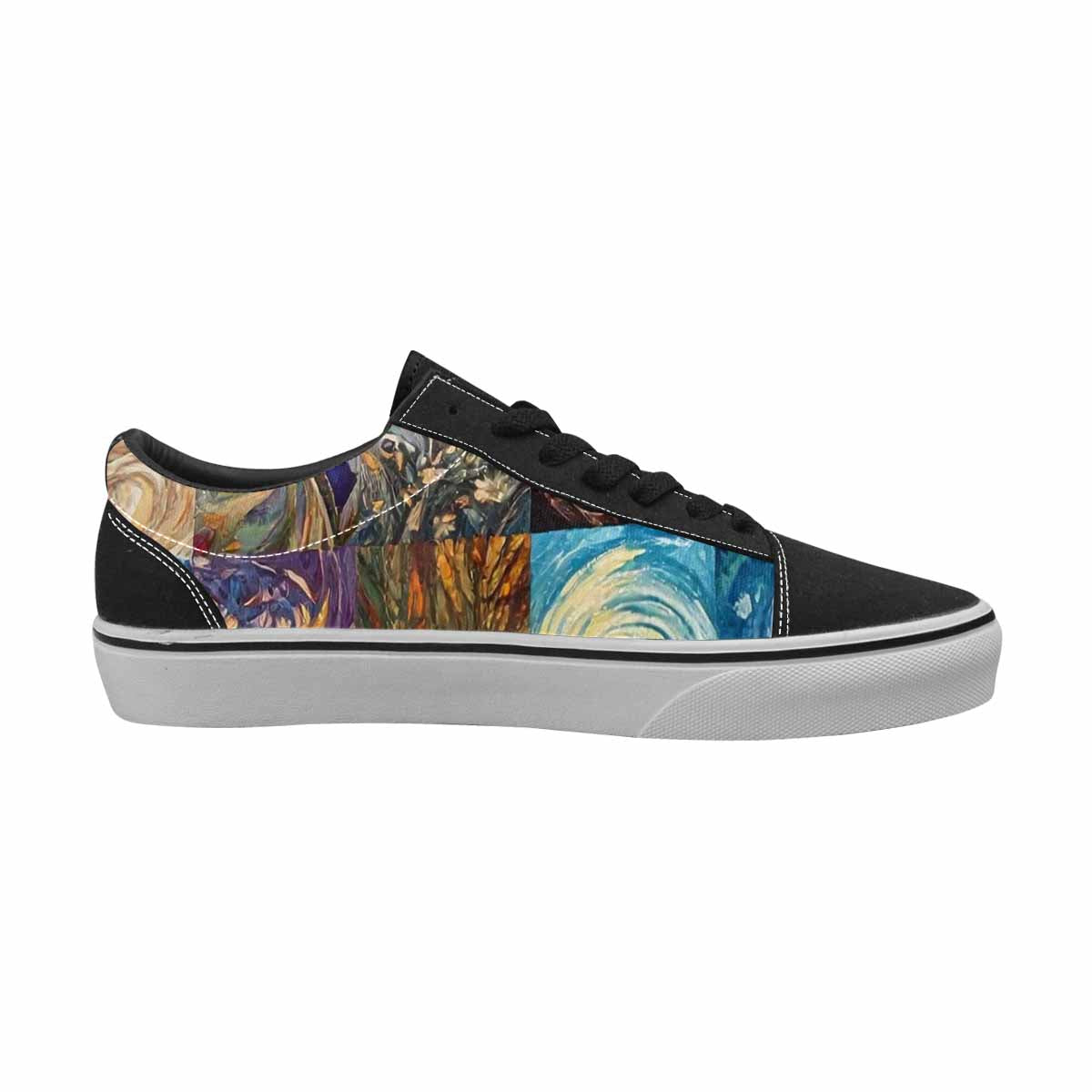 WOMEN'S Van Gogh-Style Swirl Canvas Lace-Up Aesthetic Shoes