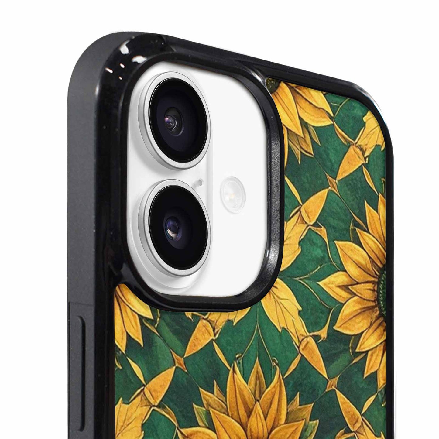 iPhone 17 Case — Sunflower Motifs Arranged In Floral, Custom Designed Case Cover